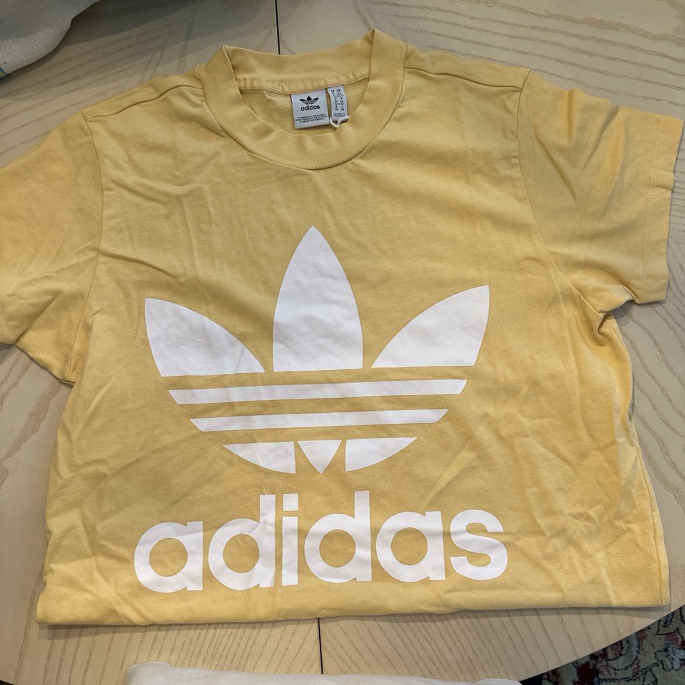 Adidas originals graphic tee yellow
